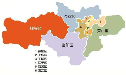 杭州主城区是哪个区,2022杭州主城区包括哪几个区图3