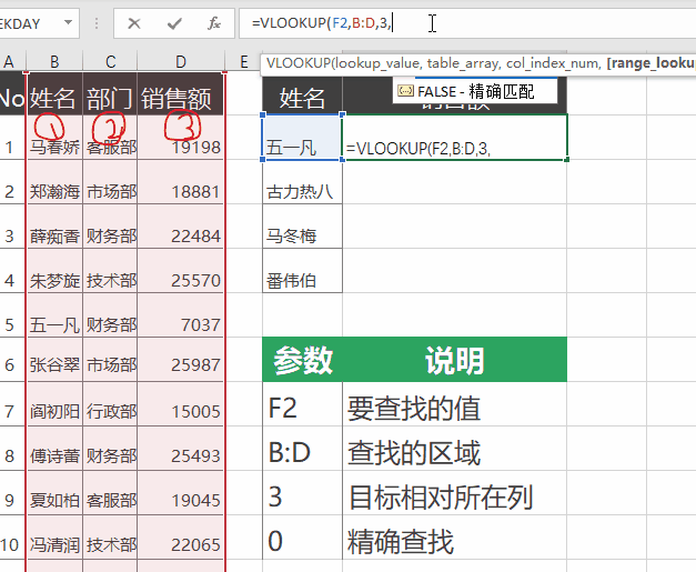 整列使用vlookup函数（40秒教你掌握Vlookup函数）(7)
