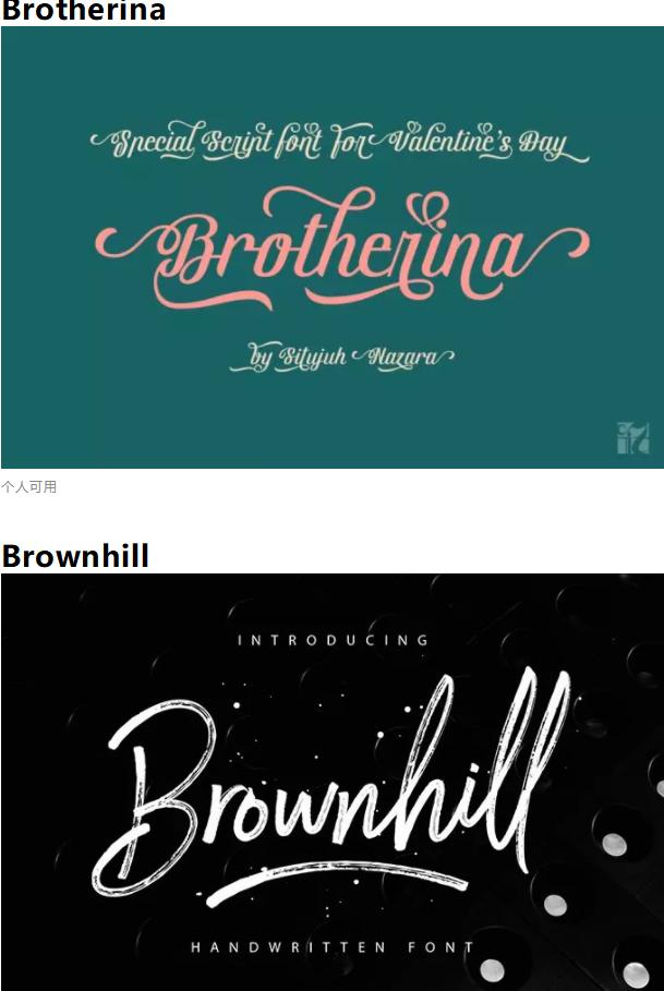 英文字体手写100种(设计师必备的100款英文手写字体)(7)