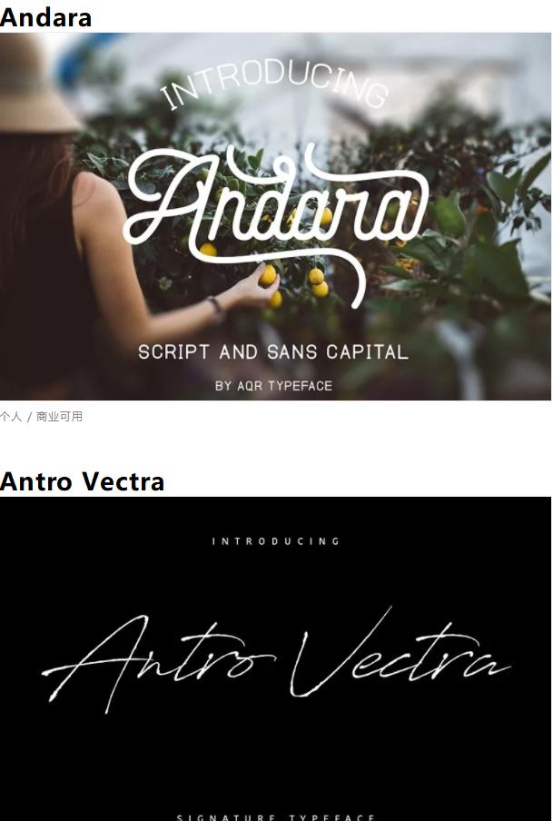 英文字体手写100种(设计师必备的100款英文手写字体)(3)