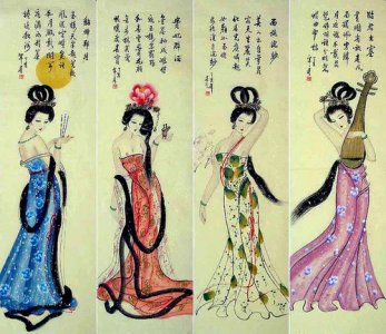 ​中国古代四大美女复原图 因年代久远复原难度大
