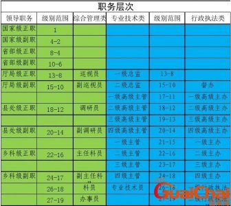 ​公务员等级和职位一览表图 公务员等级和职位一览表2023