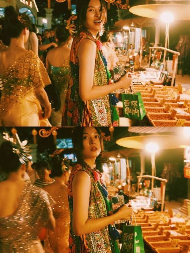 赵丽颖周放同游西双版纳 这照片质感确定不是在拍电影吗?