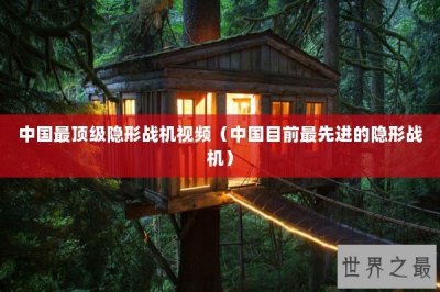 ​中国最顶级隐形战机视频（中国目前最先进的隐形战机）
