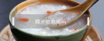 ​糯米能熬粥吗