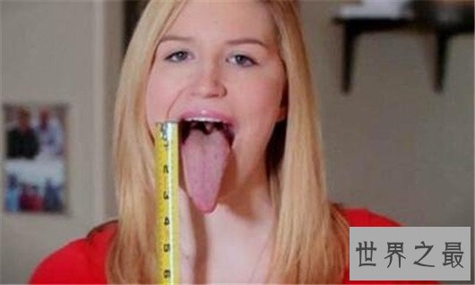 最长舌头女性,舌头又长又灵活可以跟青蛙媲美了