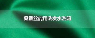 ​桑蚕丝能用洗发水洗吗