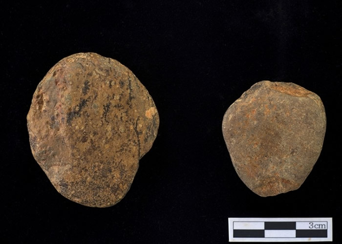 鱼网沉子以石灰岩制成。