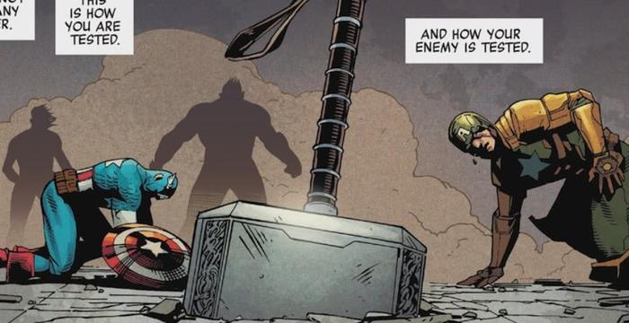 漫威最强黑化美队诞生,穿钢铁侠战甲,被真美队抡雷神锤干翻