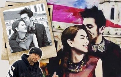 ​组图：画家神还原周杰伦昆凌婚纱照！周董盛赞顺便放闪