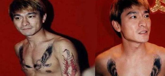 论明星纹身，刘德华：老鹰，谢霆锋：麒麟，古天乐：扑街