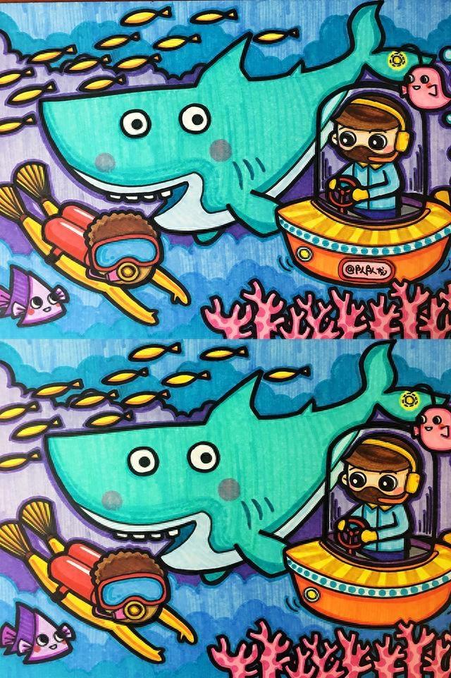 「原创手绘儿童画」海底世界主题10图合集