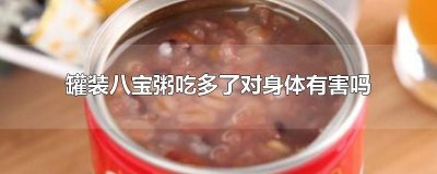 ​罐装八宝粥吃多了对身体有害吗