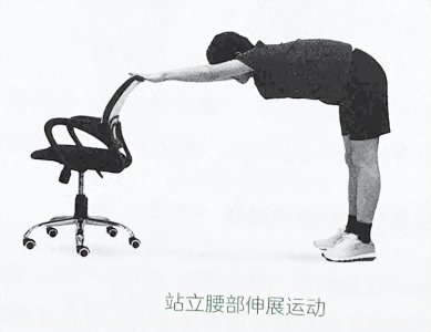 ​6种腰椎间盘突出站立式锻炼方法图解，腰突上班站着比坐着好