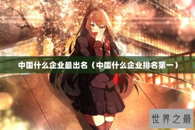 ​中国什么企业最出名（中国什么企业排名第一）