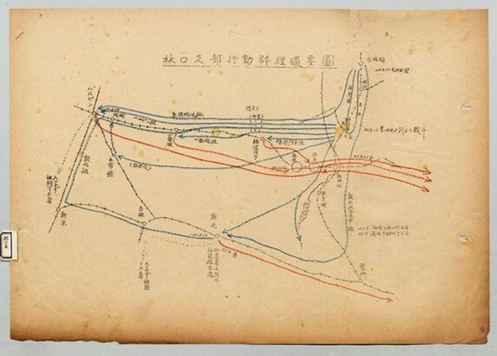 行动经过要图标注了战败前后各支部部队详细动向。