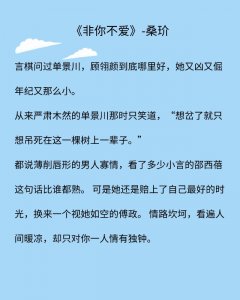 ​这些高干文又甜又虐，《非你不爱》真好看！