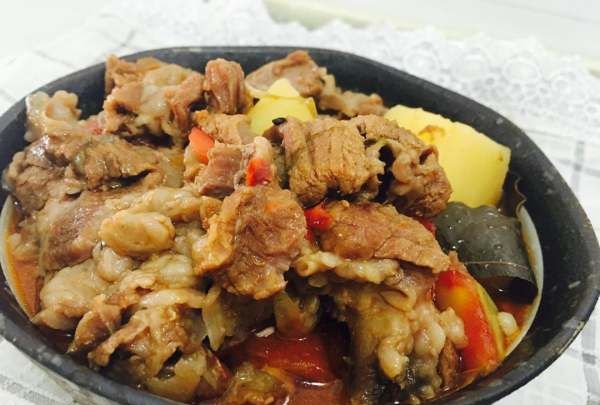 冠县美食筋头巴脑,筋头巴脑锅的做法及配料图6