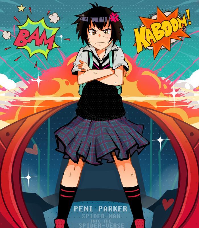 《蜘蛛侠:平行宇宙》潘妮·帕克的人气暴涨,呆萌少女就是可爱!