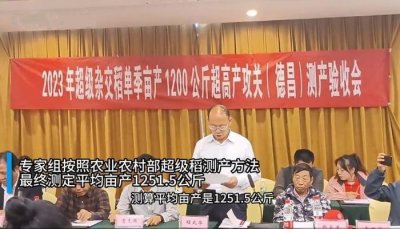 ​袁隆平水稻高产目标终完成，最高亩产已超2600斤，再创世界新纪录