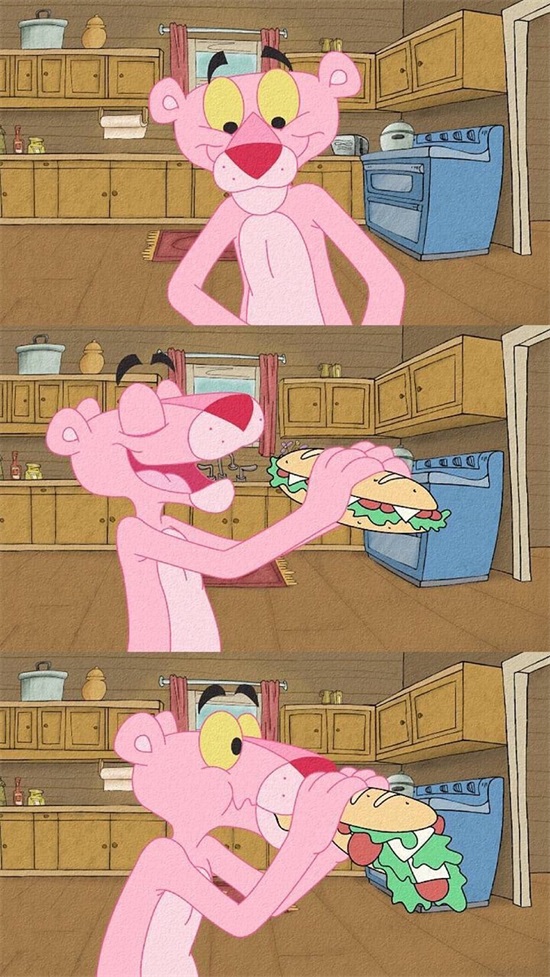 手机壁纸：今年颇为流行的超萌粉红豹