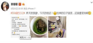 看了袁姗姗的减肥日记，她的减肥方法真的有效啊！