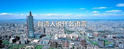 ​台湾人说什么语言
