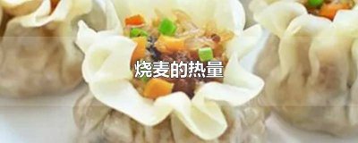 ​烧麦的热量高吗 烧麦的热量多少