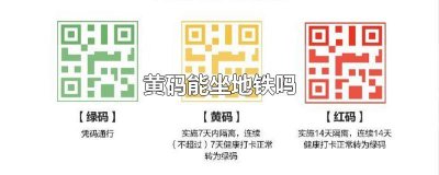 ​黄码能坐地铁吗
