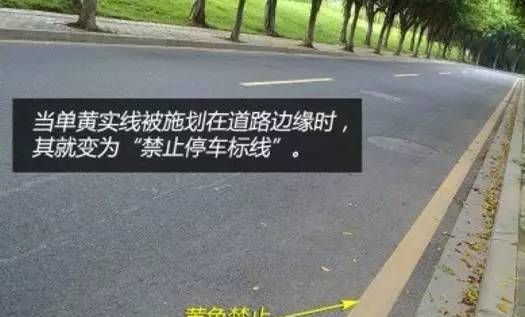 路缘石上的黄线是何含义