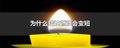 ​为什么蜡烛燃烧会变短