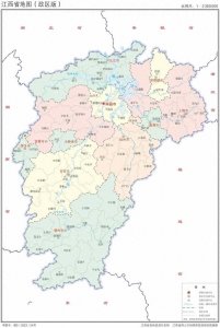 ​江西省2023年版行政区划图（含11大地级市高清地图）