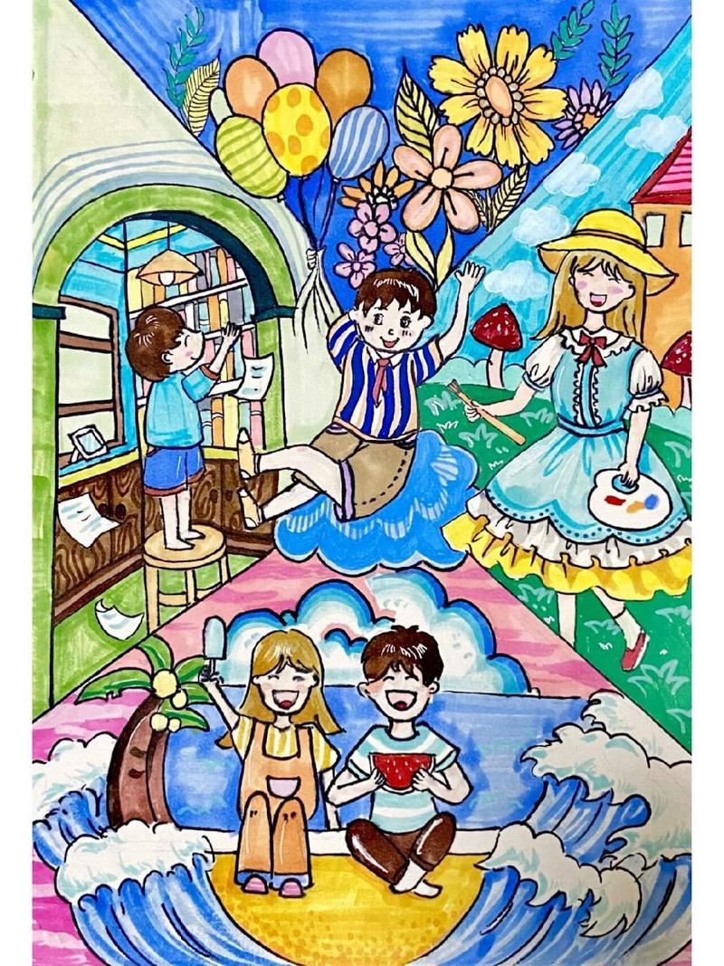 校园生活图片绘画 校园生活图片绘画大全