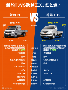 跨越王X3和新豹T3有什么区别？对比解析