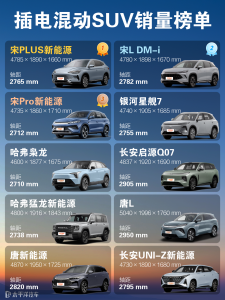  油电混合车推荐SUV有哪些？插混SUV前十名可以参考这些