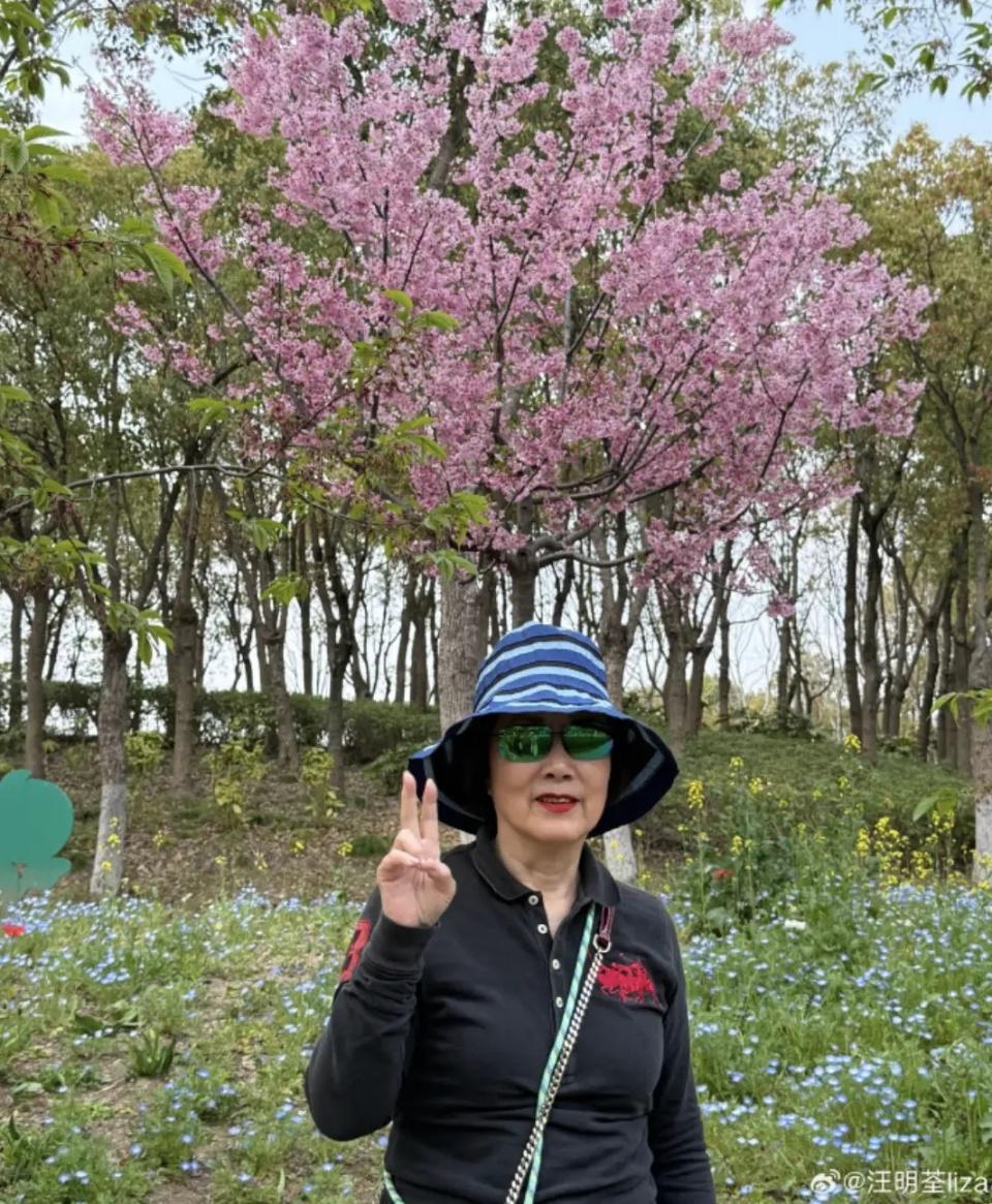 78岁汪明荃回上海祭祖，穿polo衫配阔腿裤不显老，罗家英打扮年轻