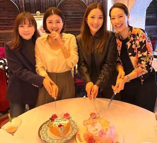 前TVB花旦获富贵闺蜜团提前庆祝45岁生日，成功跻身香港上流圈