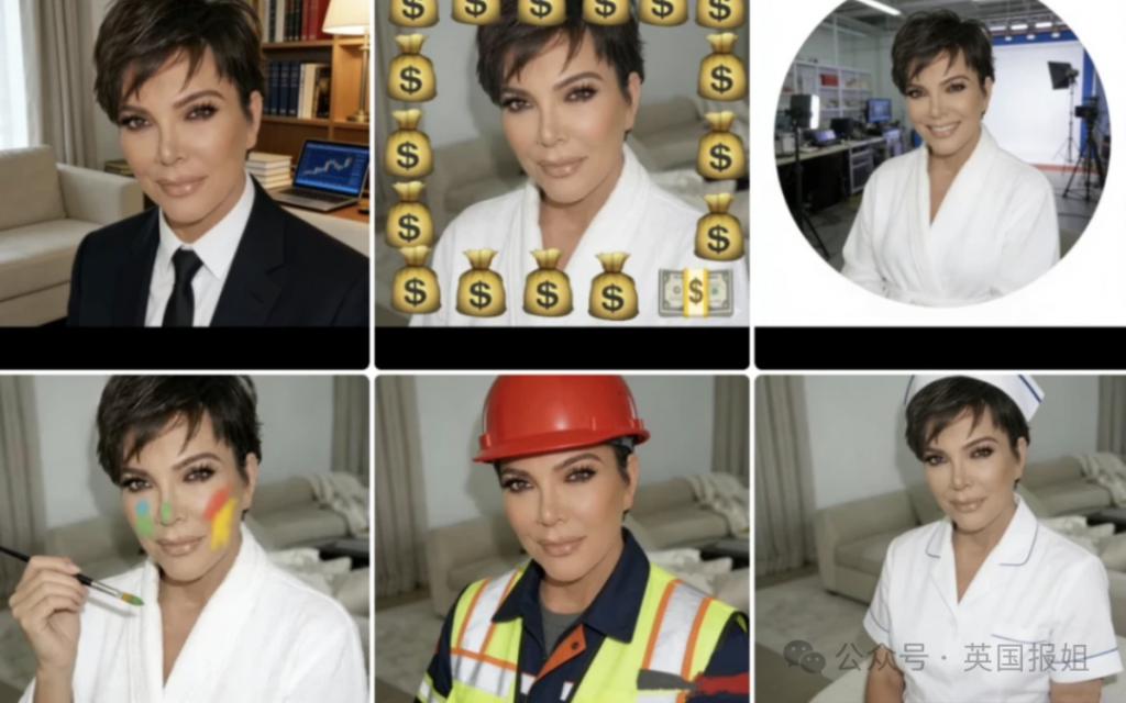 卡戴珊70岁母亲爆红成中国“财神奶”？被网友P成锦鲤求财运，本人回应