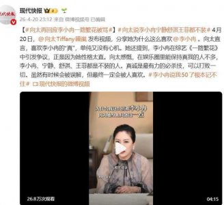 向太再回应“李小冉《一路繁花》被骂”：她性格太直