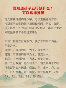 测孩子五行缺什么 在线测算五行缺什么