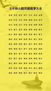 男孩五行属火的 五行缺金缺火的男孩名字大全集